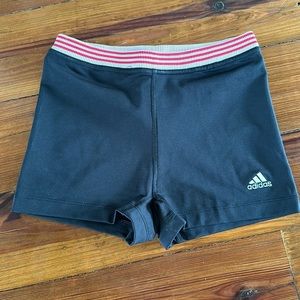 Adidas hot shorts biker shorts striped waistband small